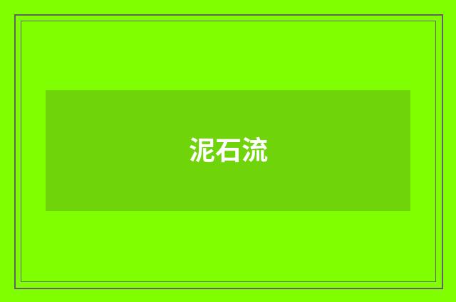 泥石流