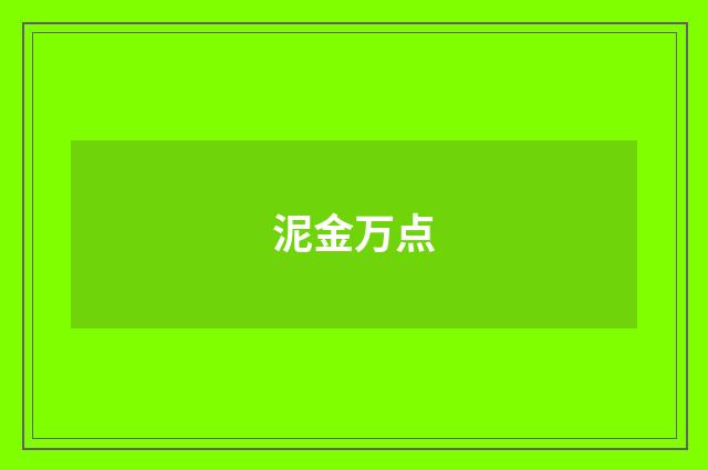 泥金万点