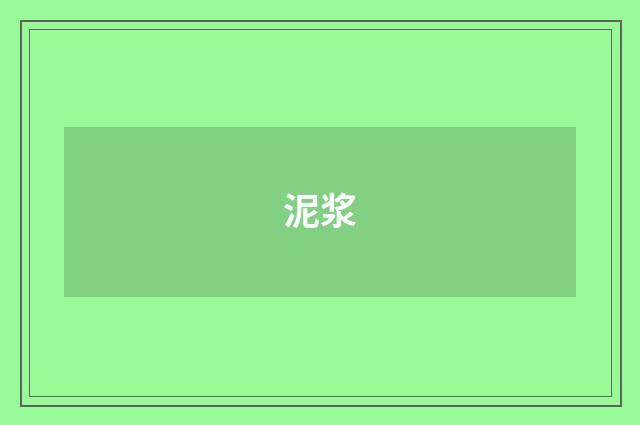 泥浆