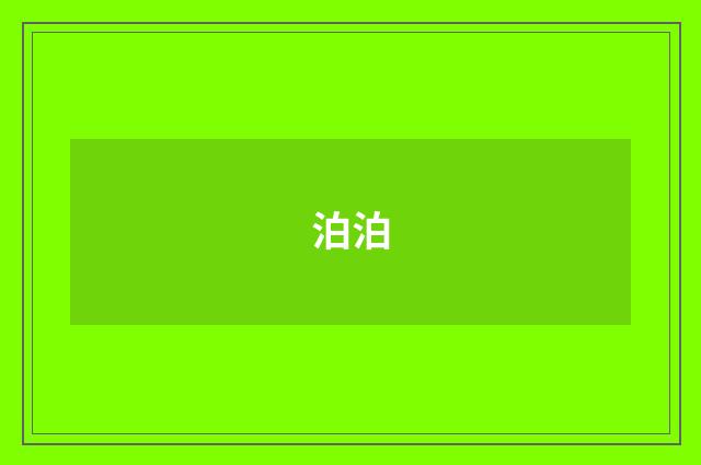 泊泊