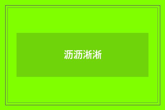 沥沥淅淅