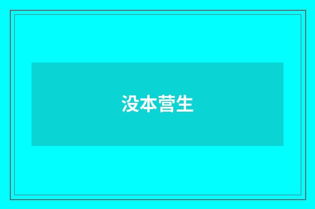 没本营生