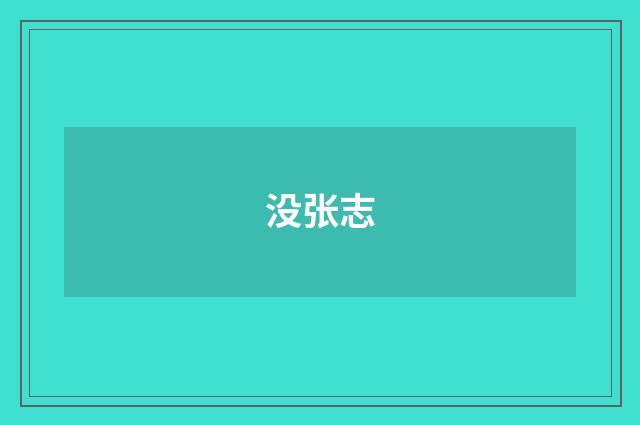 没张志