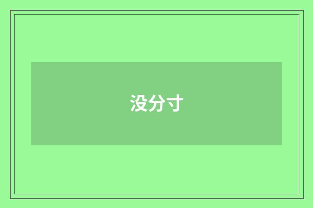 没分寸