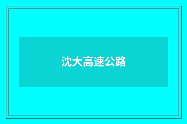 沈大高速公路