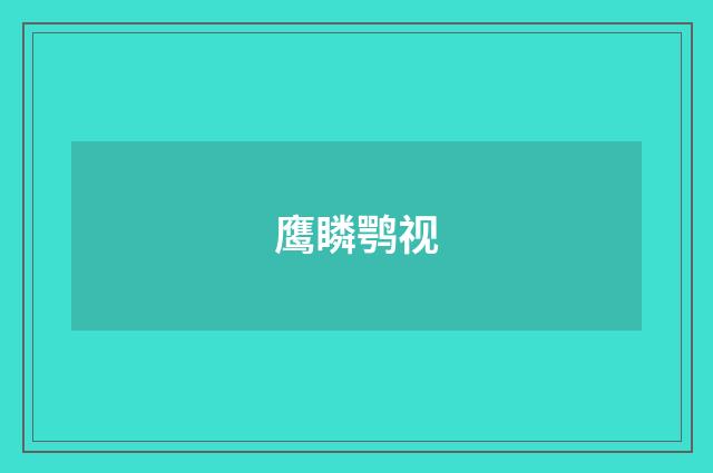 鹰瞵鹗视