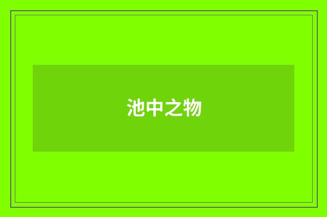 池中之物