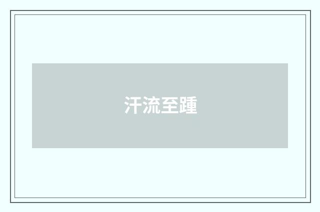 汗流至踵