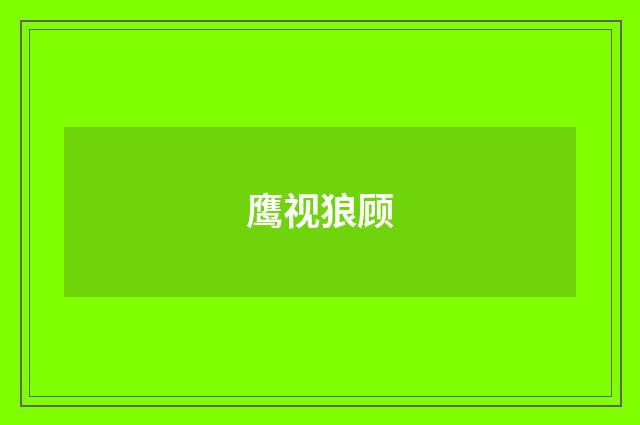 鹰视狼顾
