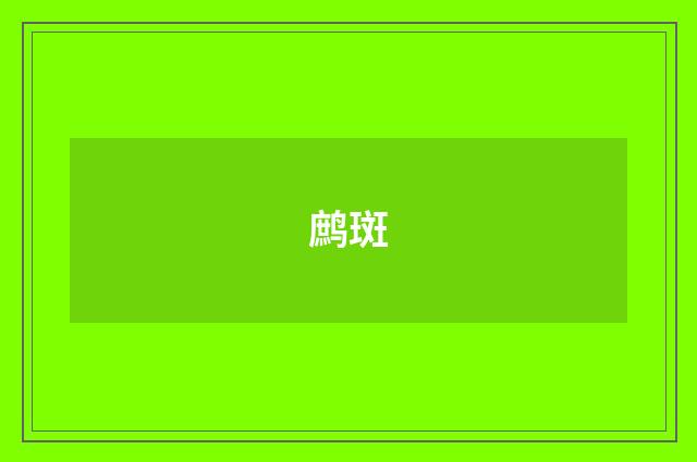 鹧斑