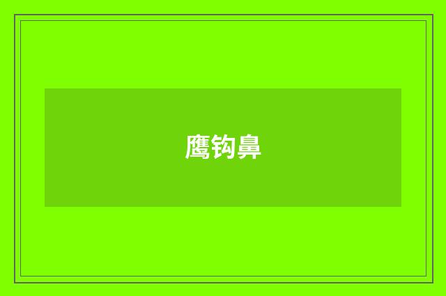 鹰钩鼻