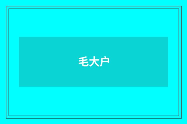 毛大户