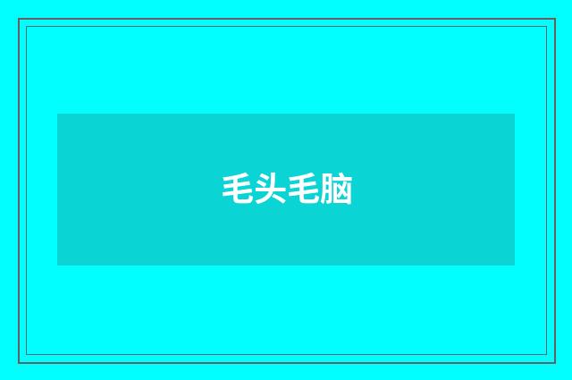 毛头毛脑