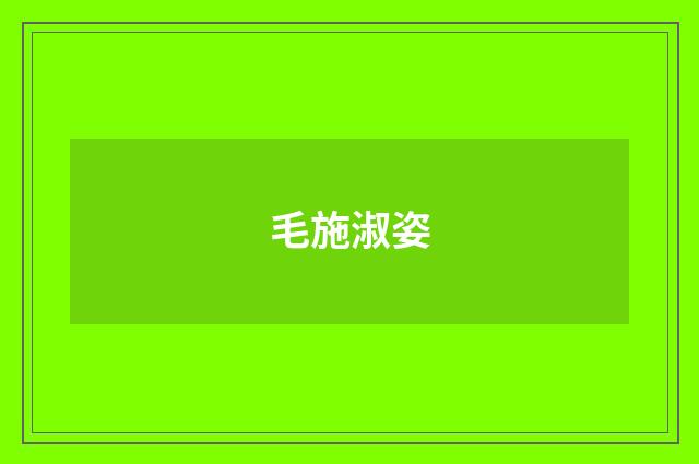 毛施淑姿