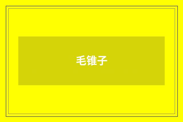 毛锥子