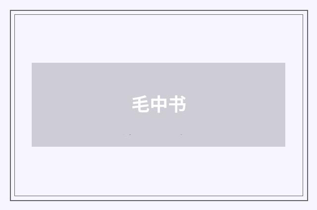毛中书