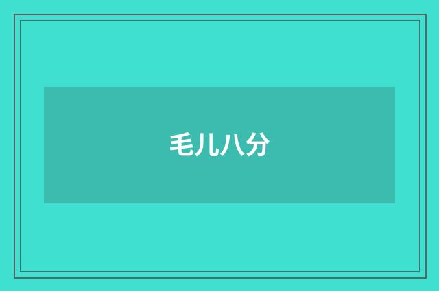 毛儿八分