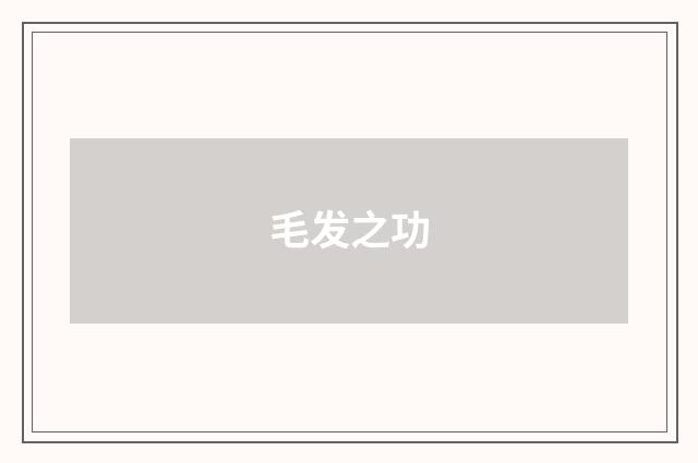 毛发之功