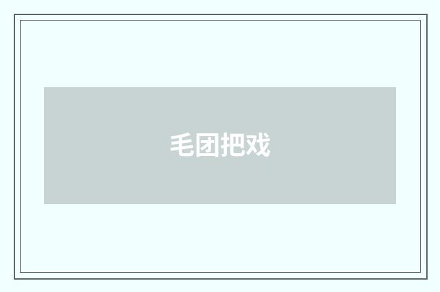 毛团把戏