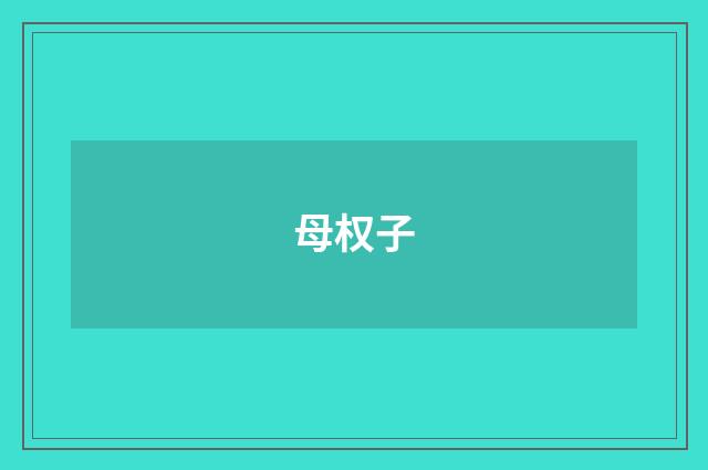 母权子