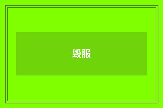 毁服