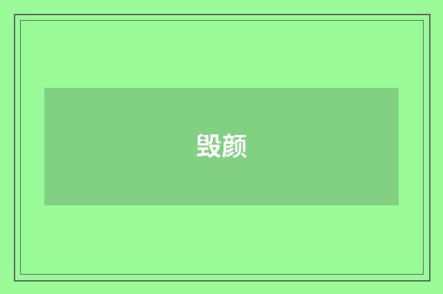 毁颜