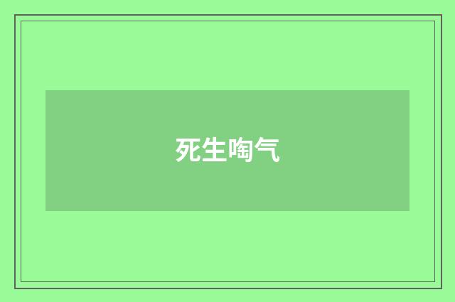 死生啕气
