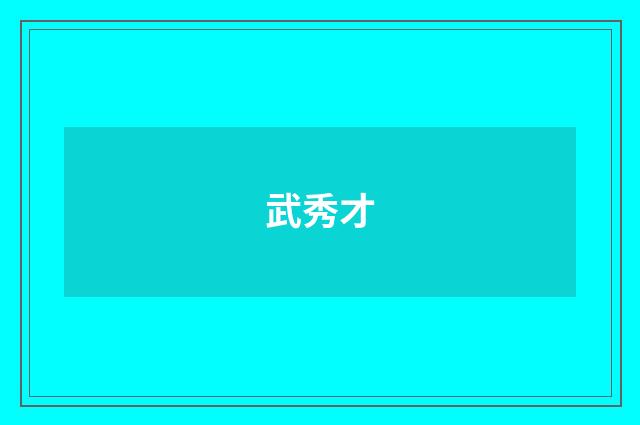 武秀才