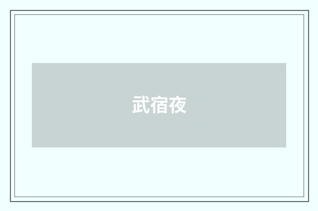 武宿夜