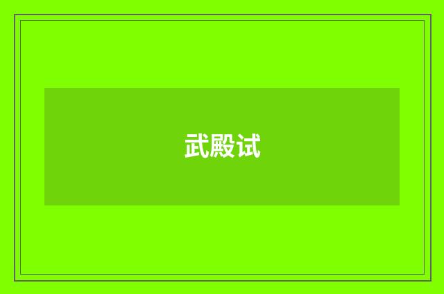 武殿试