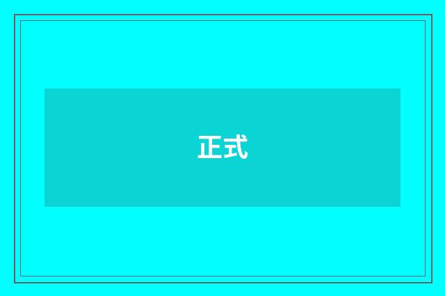 正式