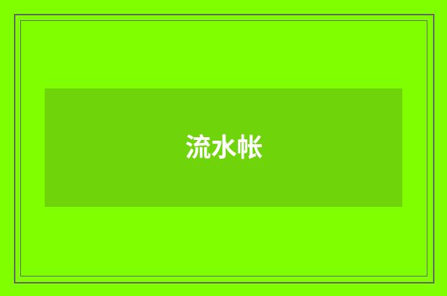流水帐