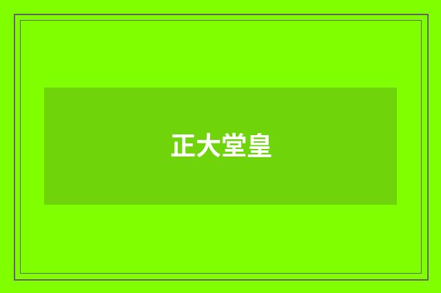 正大堂皇