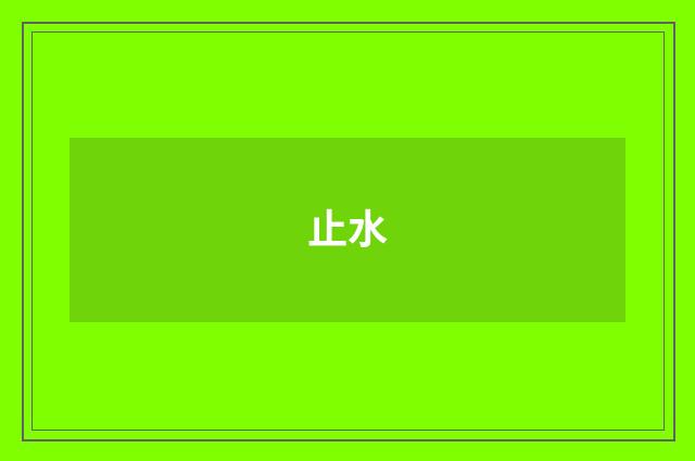 止水