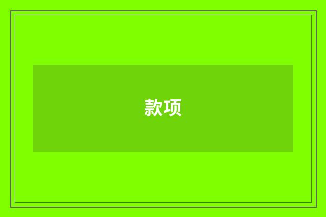 款项
