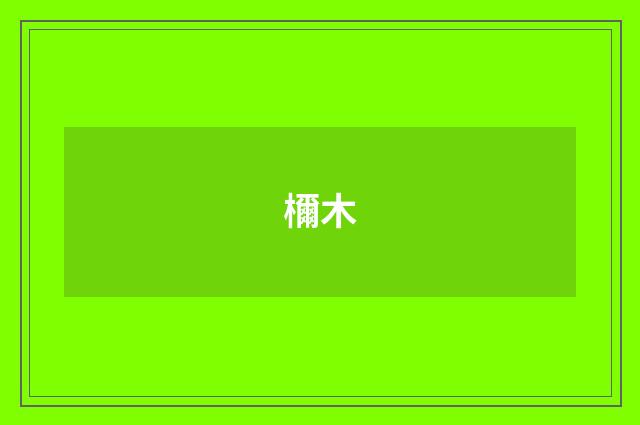 檷木