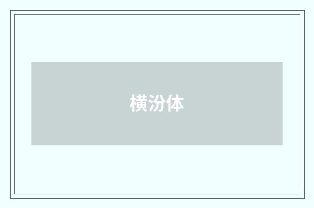 横汾体