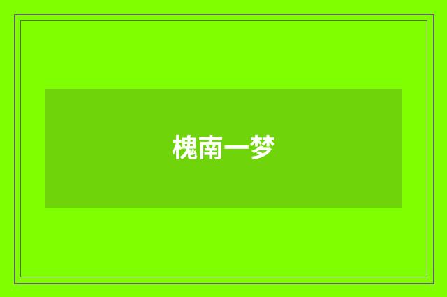 槐南一梦