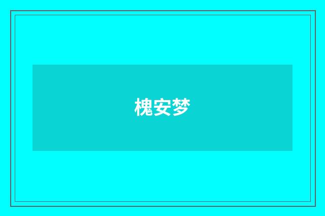 槐安梦