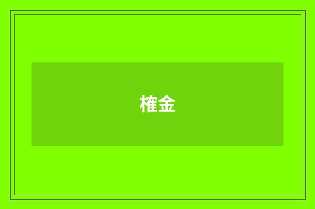 榷金