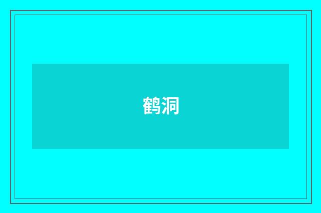 鹤洞