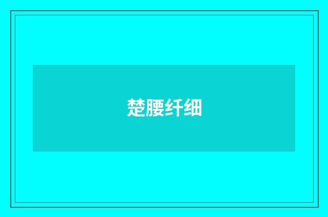 楚腰纤细