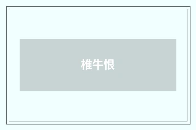 椎牛恨
