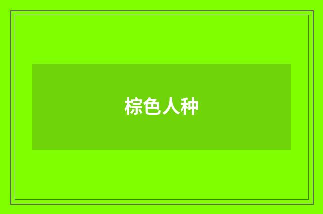 棕色人种
