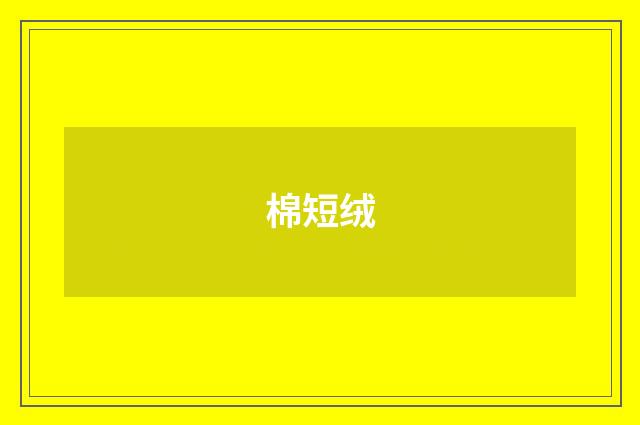 棉短绒