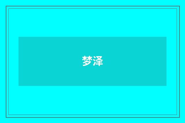 梦泽