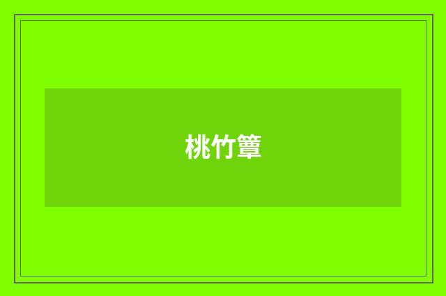 桃竹簟
