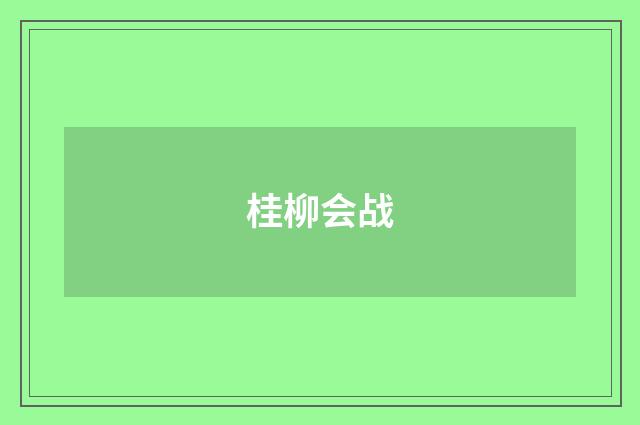 桂柳会战