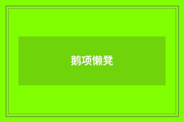 鹅项懒凳
