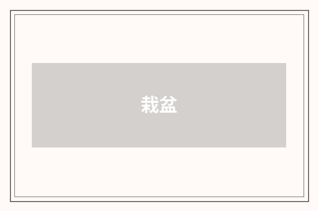 栽盆
